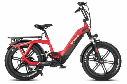 Velowave - Pony Step-Thru Electric Bike With Rack And Fender.