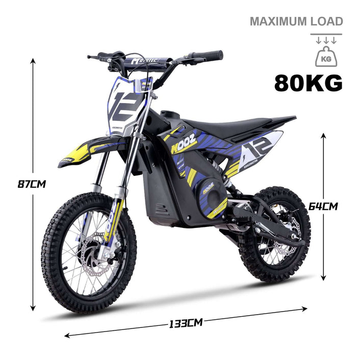 MotoTec 36v 1000w (HP112E) Electric Dirt Bike Blue