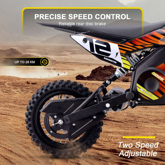 MotoTec 36v 1000w (HP112E) Electric Dirt Bike Orange