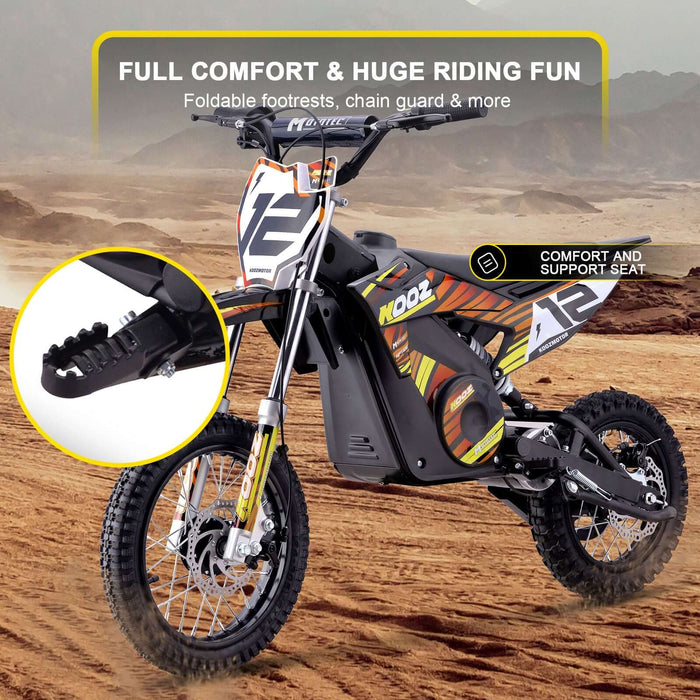 MotoTec 36v 1000w (HP112E) Electric Dirt Bike Orange