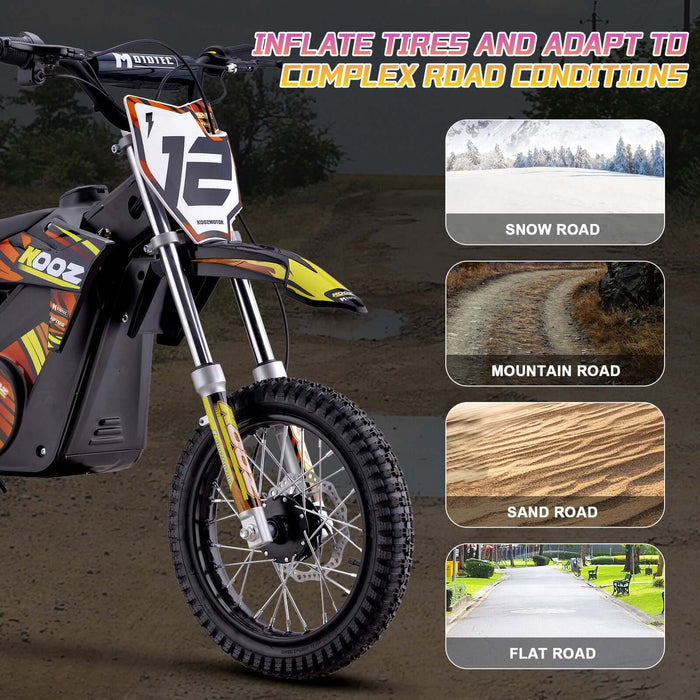 MotoTec 36v 1000w (HP112E) Electric Dirt Bike Orange