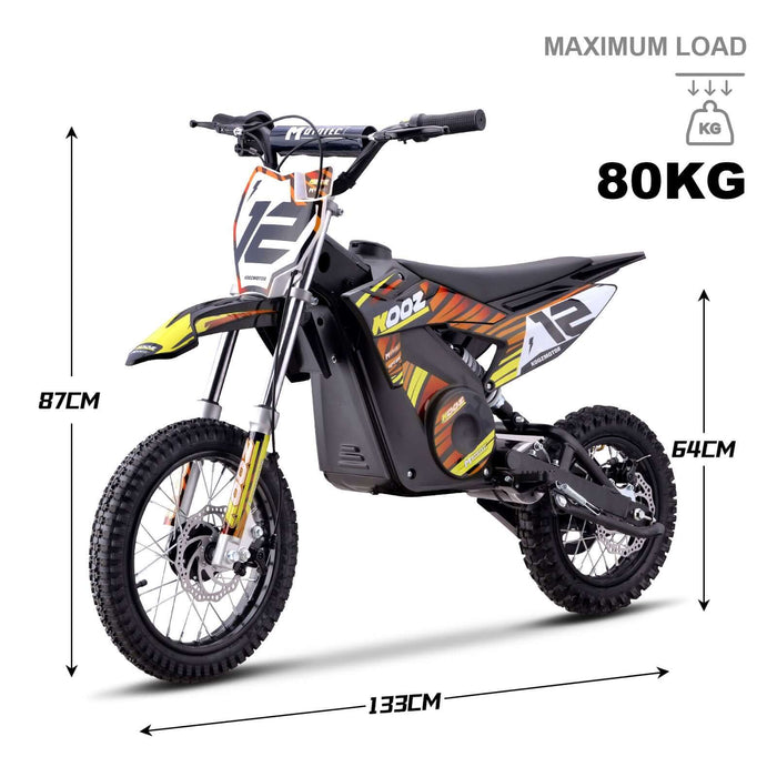 MotoTec 36v 1000w (HP112E) Electric Dirt Bike Orange