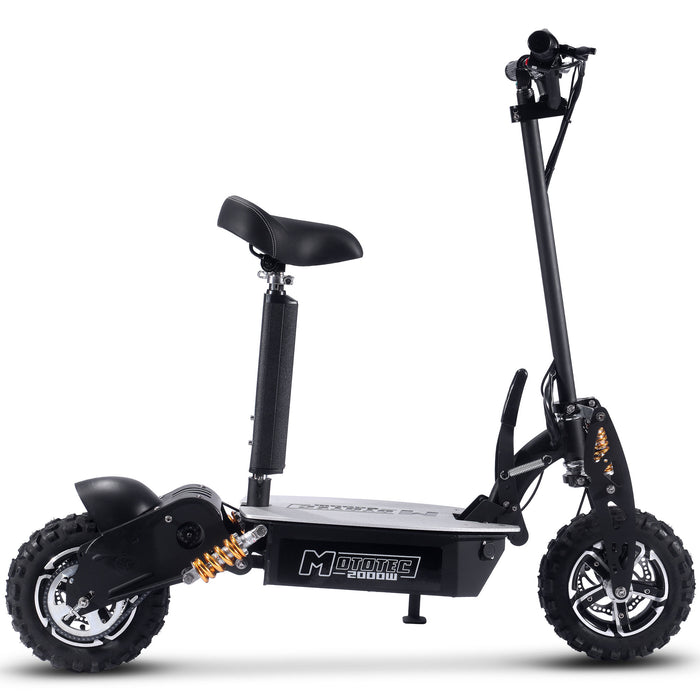 MotoTec Chaos 2000w 60v Lithium Electric Scooter Black