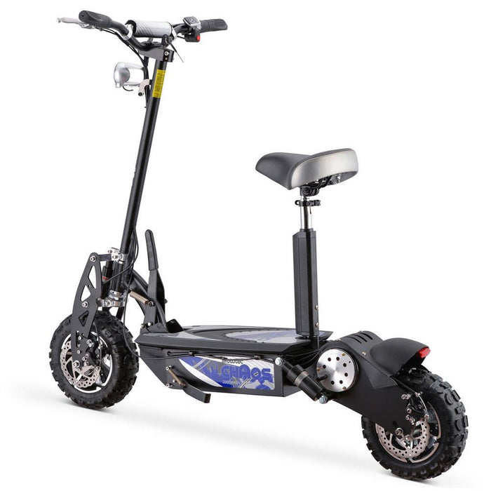 MotoTec - Chaos 2000w 60v Lithium Electric Scooter Black