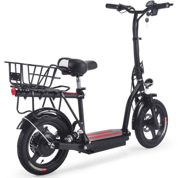 MotoTec - Cruiser 48v 350w Lithium Electric Scooter Black