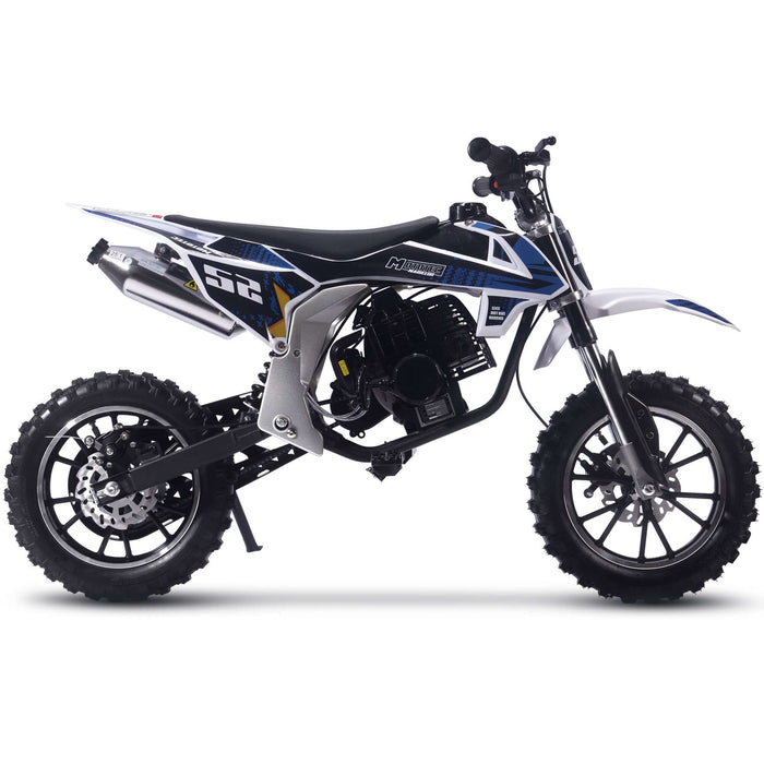 MotoTec Warrior 52cc 2-Stroke Kids Gas Dirt Bike Black