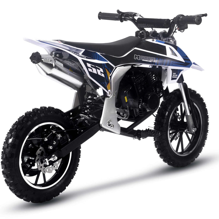 MotoTec Warrior 52cc 2-Stroke Kids Gas Dirt Bike Black