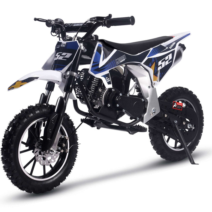MotoTec Warrior 52cc 2-Stroke Kids Gas Dirt Bike Black