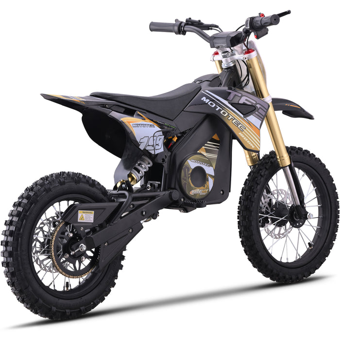 MotoTec 48v Pro Electric Dirt Bike 1800w Lithium Orange