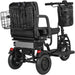 MotoTec - Folding Mobility Electric Trike 48v 700w Dual Motor Lithium Black