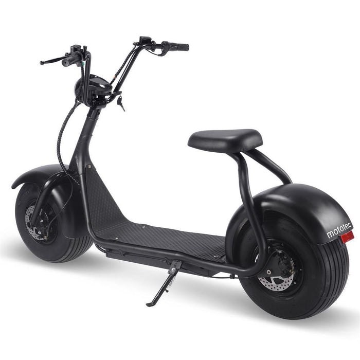 MotoTec - Fat Tire 60v 18ah 2000w Lithium Electric Scooter Black