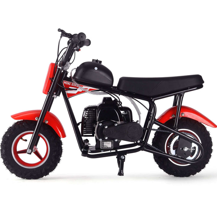 MotoTec Urchin 49cc 2-Stroke Kids Gas Mini Bike Red
