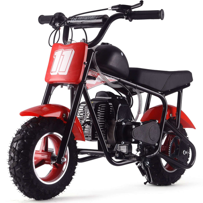 MotoTec Urchin 49cc 2-Stroke Kids Gas Mini Bike Red