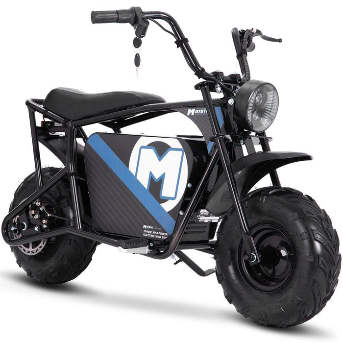 MotoTec 48v 1000w Electric Powered Mini Bike Black