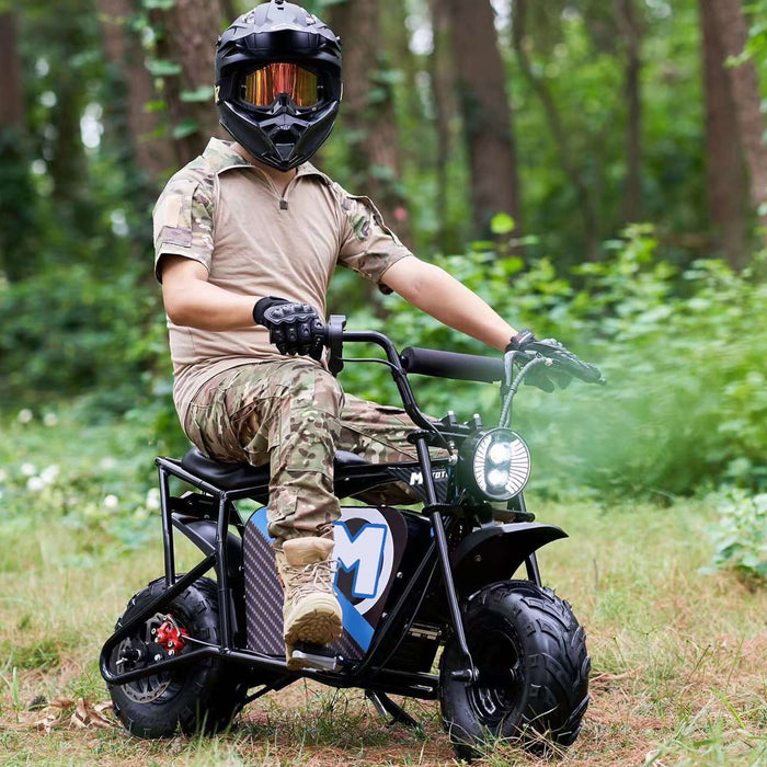 MotoTec 48 V 1000 W Electric Mini Bike – Black