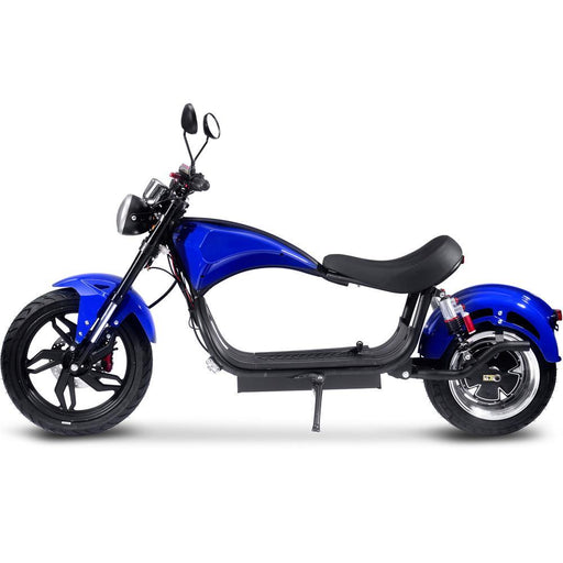 MotoTec - Raven 60v 30ah 2500w Lithium Electric Scooter Blue