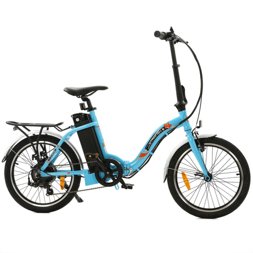 UL Certified-Ecotric 20inch Blue Starfish portable and folding electric bike